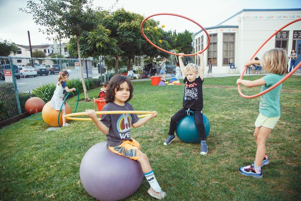 Students in the playground.